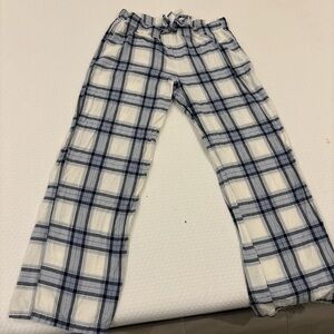 H&M Blue and White Plaid Pajama Pants never worn